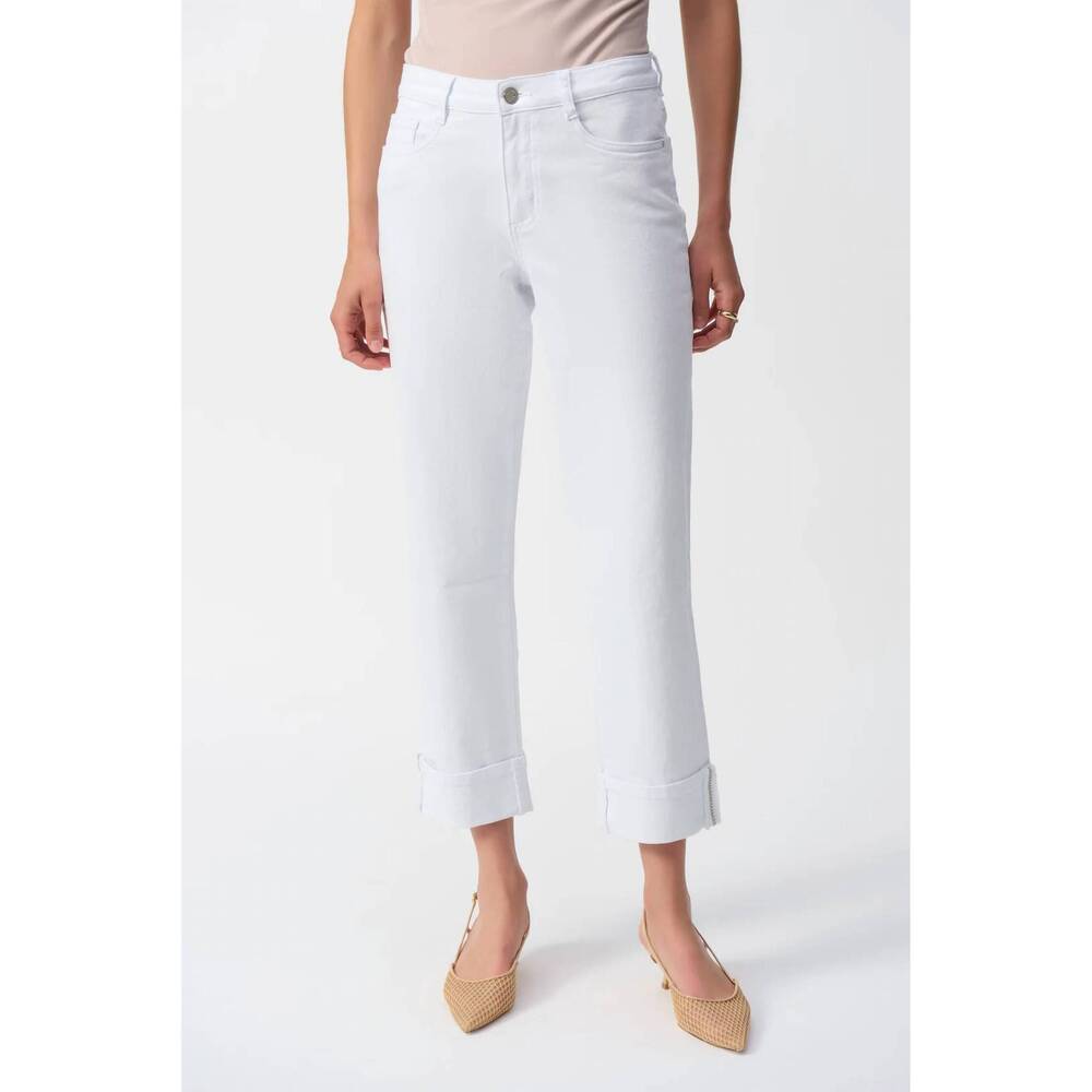 NEW JOSEPH RIBKOFF slim fit cropped jean in white